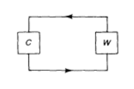 C and W pointing at each other